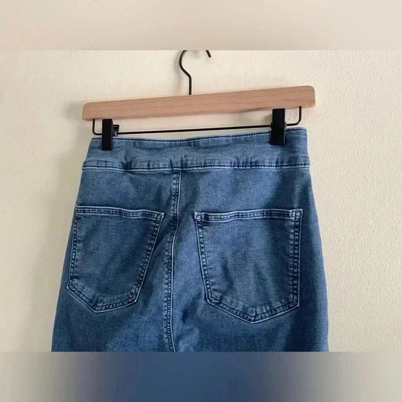 Topshop Three  High Waisted Flare Bell Bottom Stretch Jeans - Picture 6 of 14